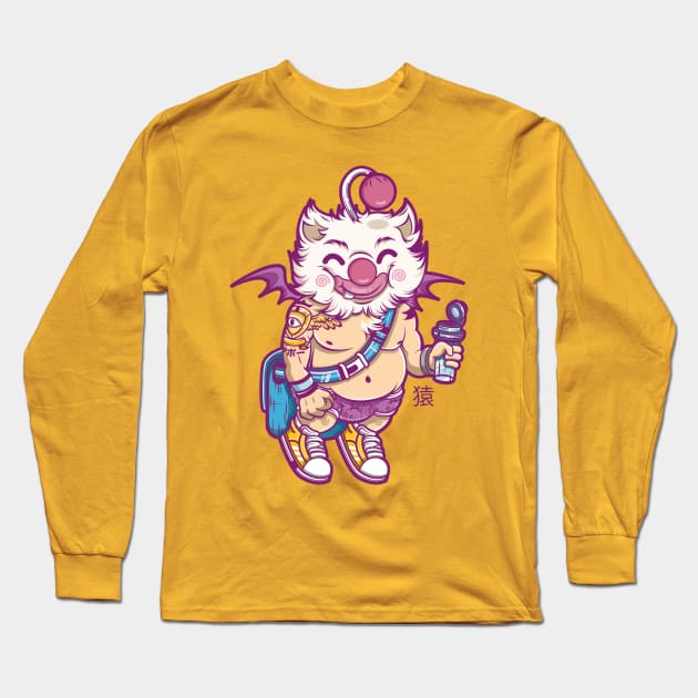 Moogle Fuertecito Long Sleeve T-Shirt by rhabah7